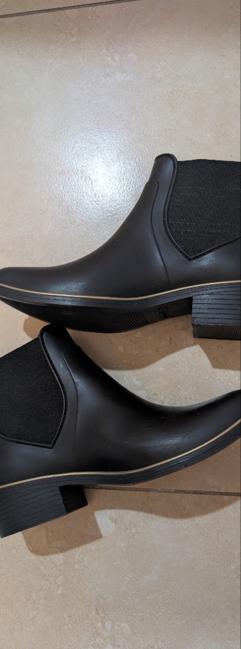 kate spade Black Chelsea Ankle Rain Boots